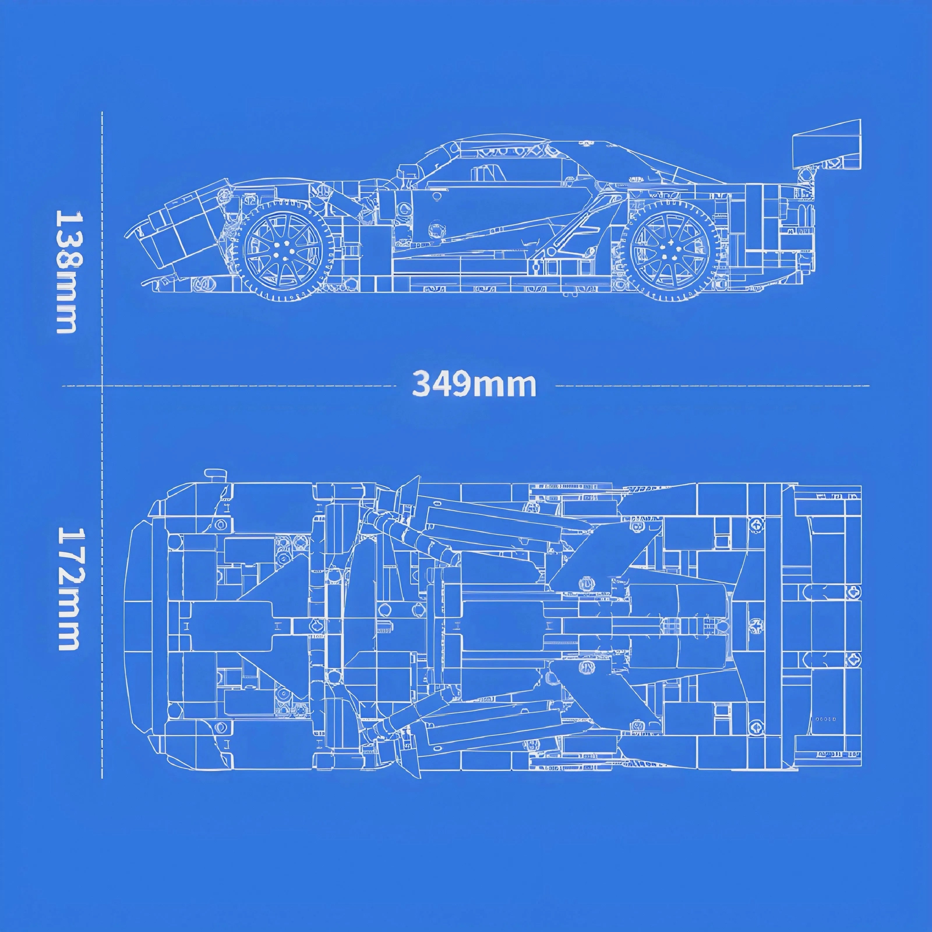 HYPERCAR GT DE COURSE TÉLÉCOMMANDÉE | 1258 PIÈCES