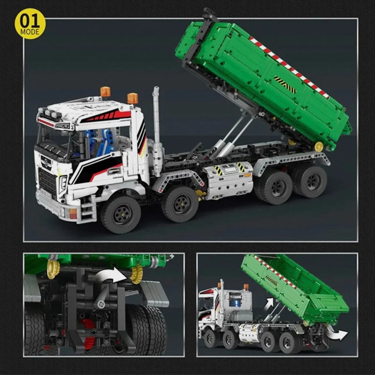 REMOTE CONTROLLED SKIP & TOW TRUCK | 2950PCS