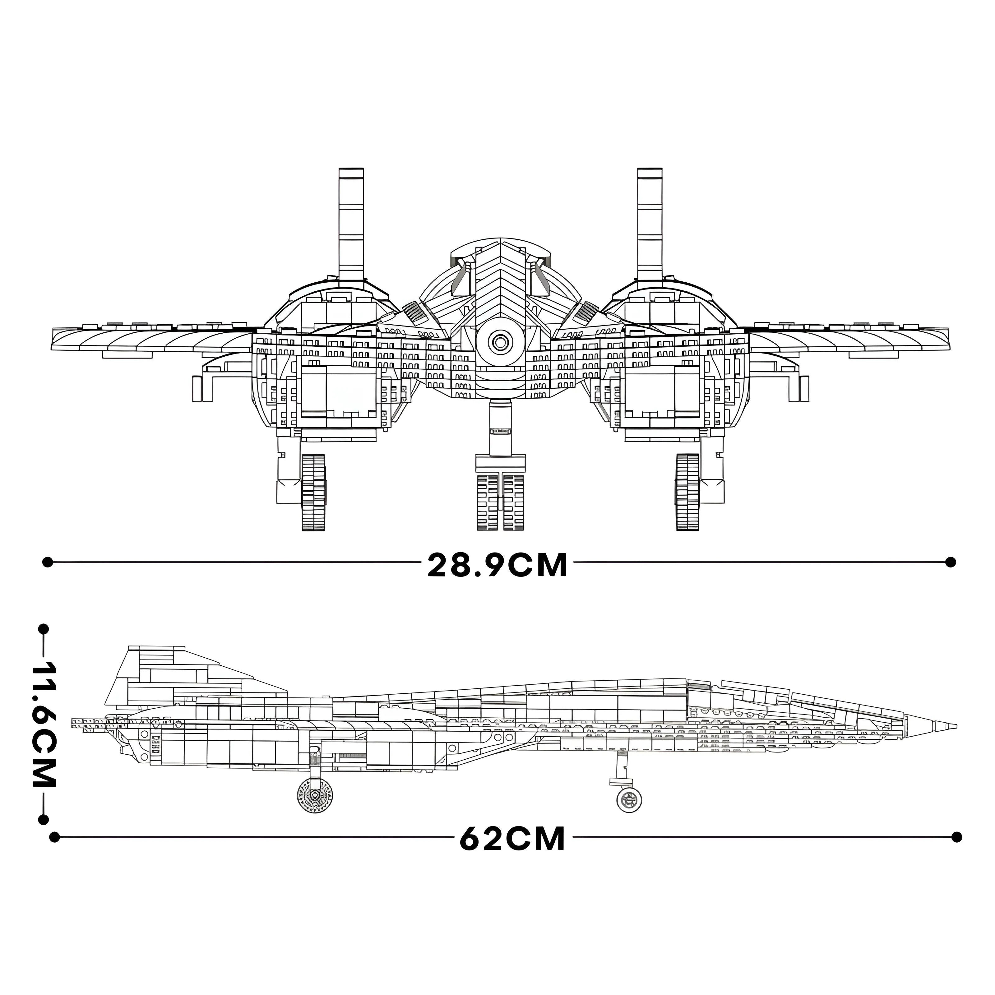 AVION DE RECONNAISSANCE SR-72 | 2073 PIÈCES