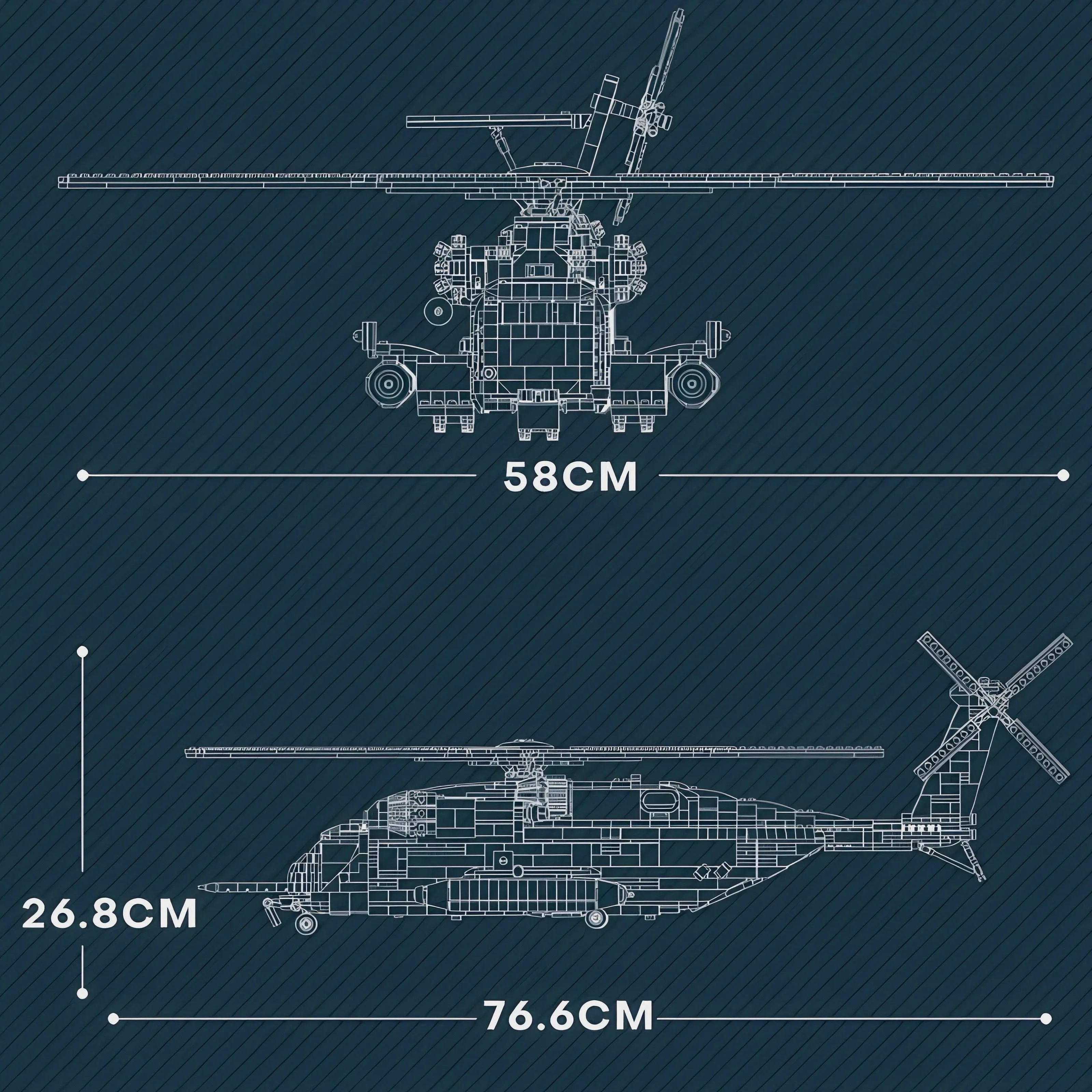 CH-53 TRANSPORTHUBSCHRAUBER | 2192 TEILE