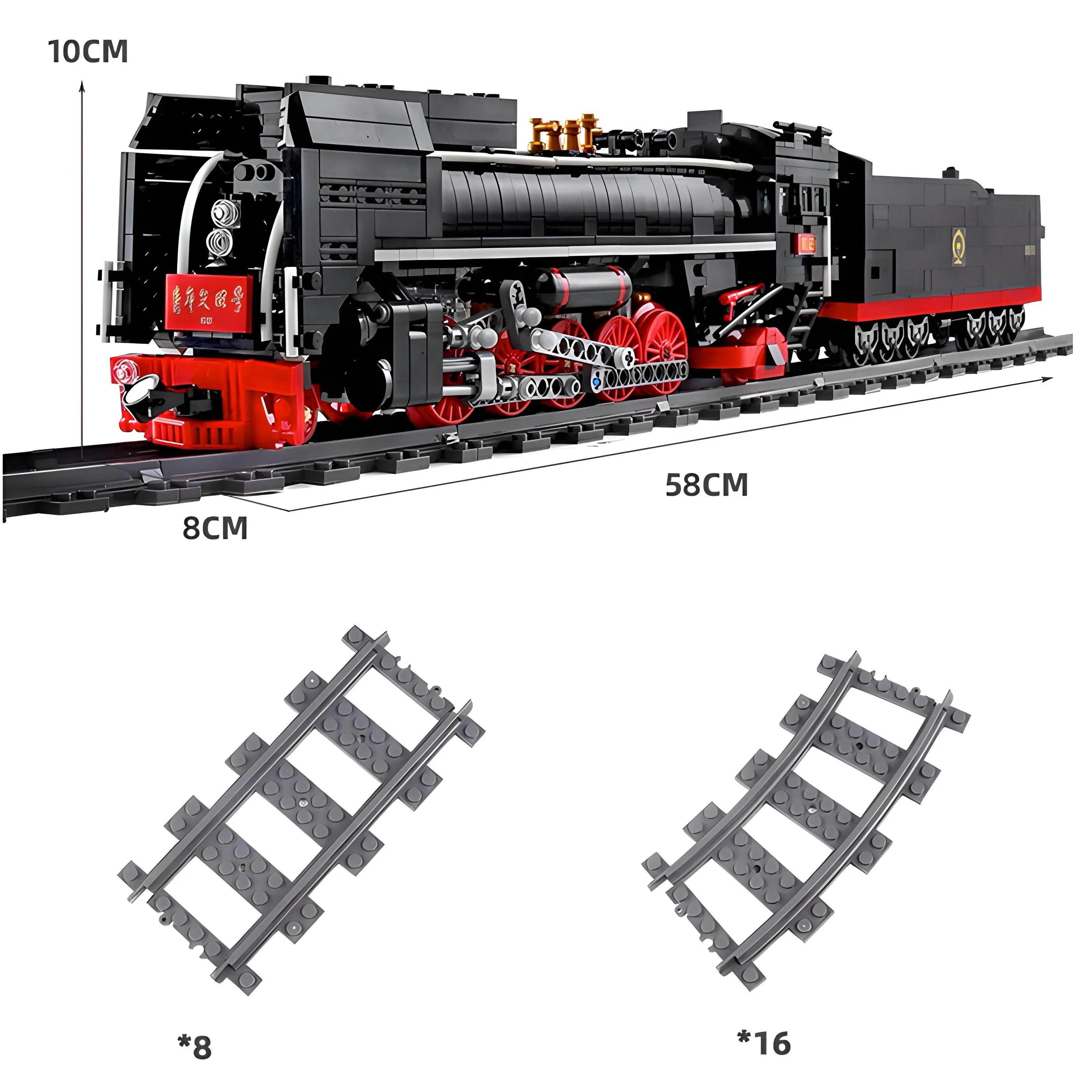 TRAIN À VAPEUR TÉLÉCOMMANDÉ | 1552PCS