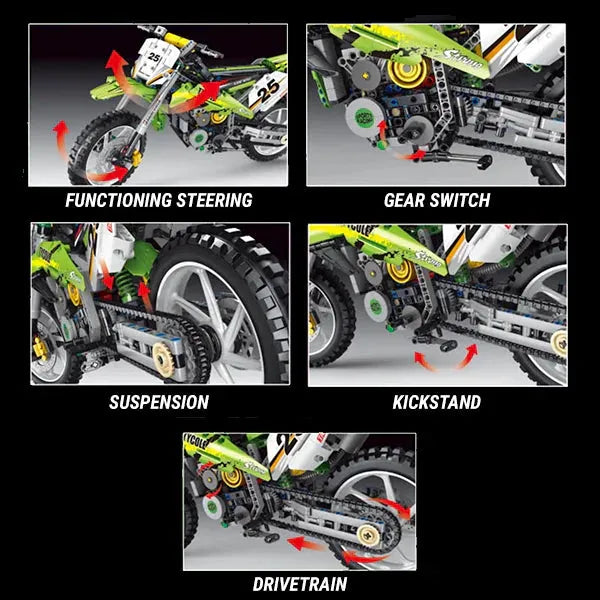 MOTO CROSS-BIKE | 1302 PIÈCES